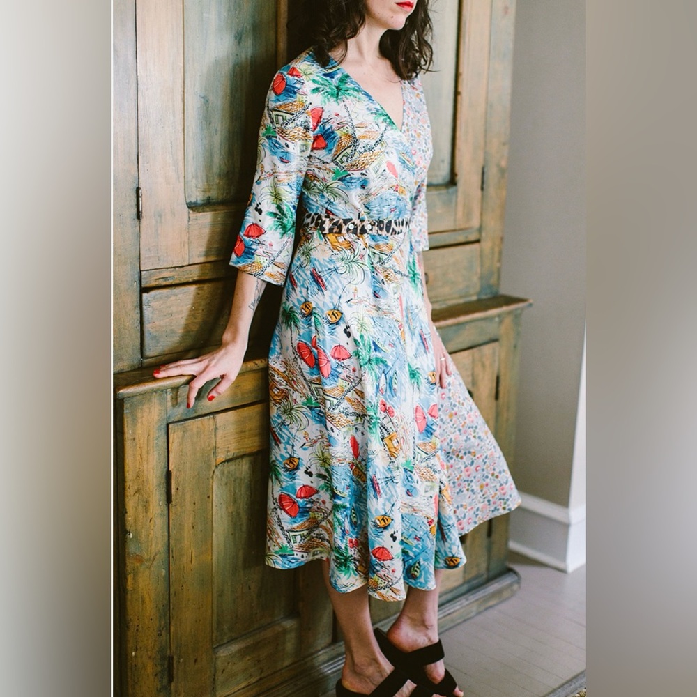 La Prestic Ouiston Femme Nautical Print dress